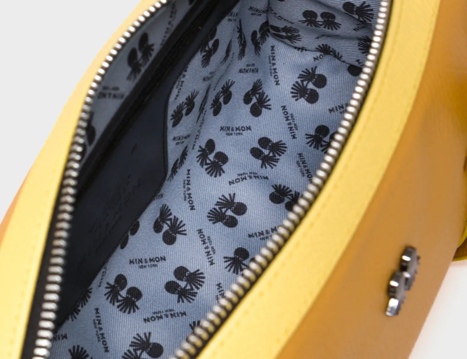 Esther Golden Glow Satchel Mini Bag - All Over Eyes Embroidery - Open view