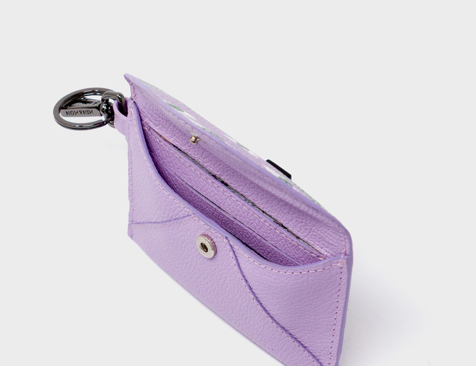 Fabian Lavender Leather Wallet - Floralia Design - Open