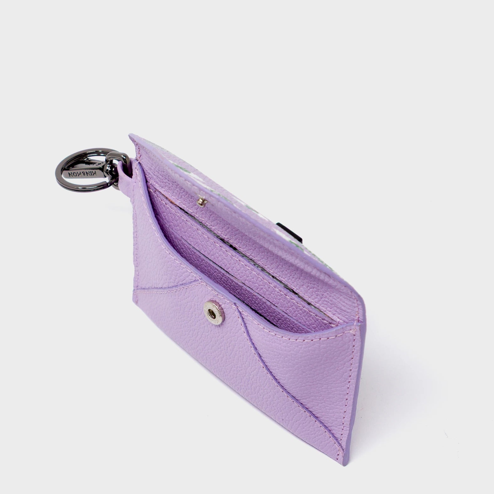 Fabian Lavender Leather Wallet - Floralia Design - Open