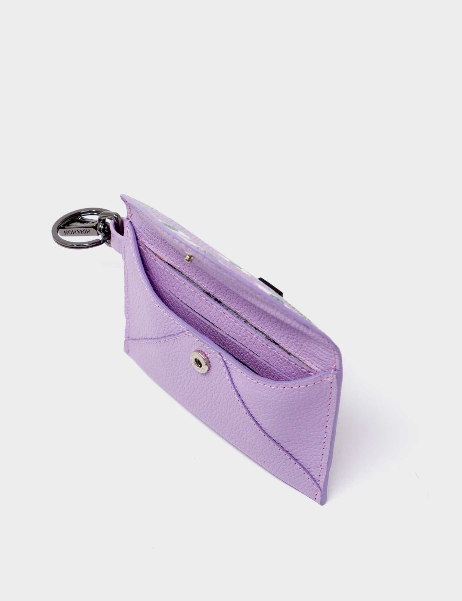 Fabian Lavender Leather Wallet - Floralia Design - Open