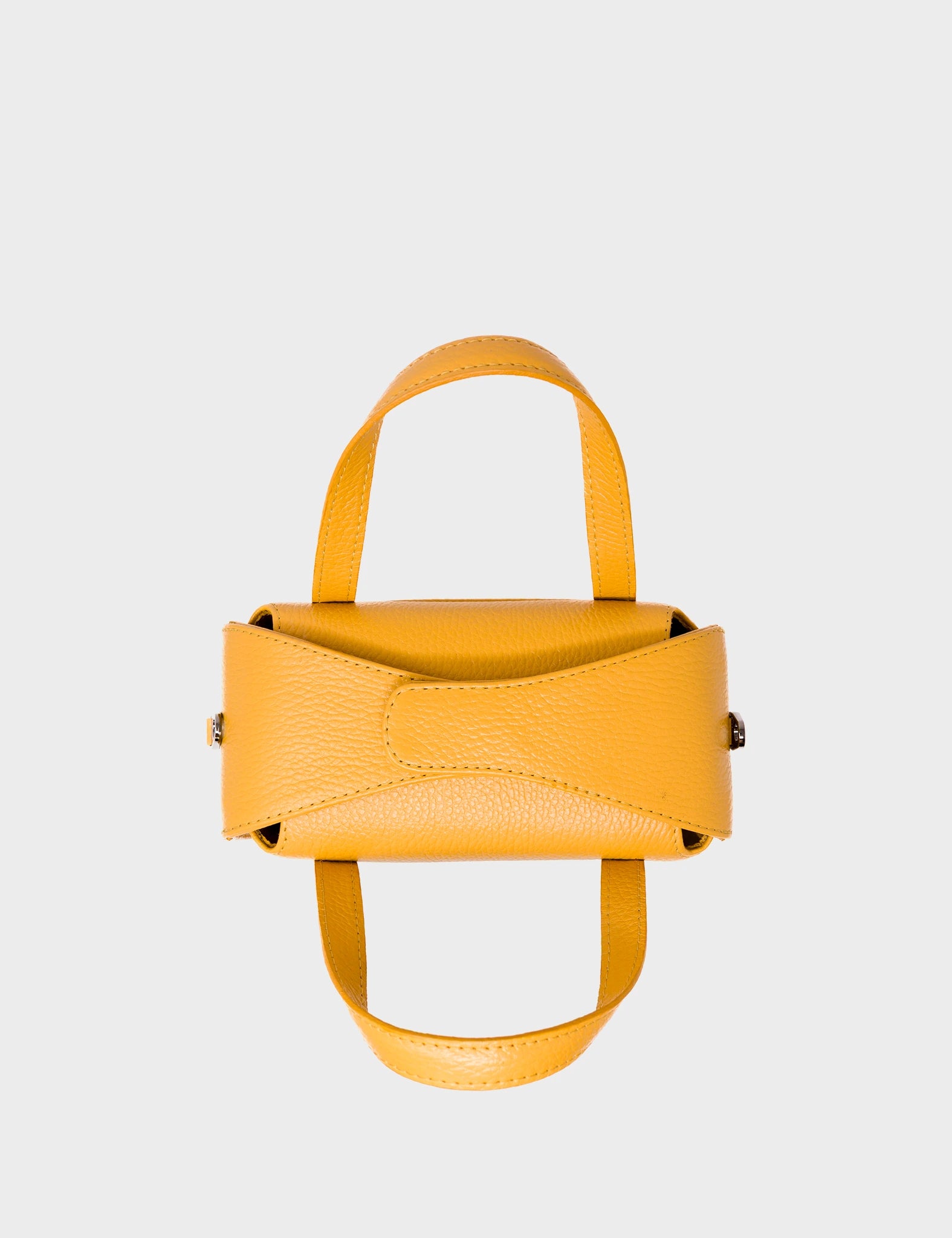 Benji Small Crossbody Golden Glow Leather Bag - Eyes Engraved - Top View