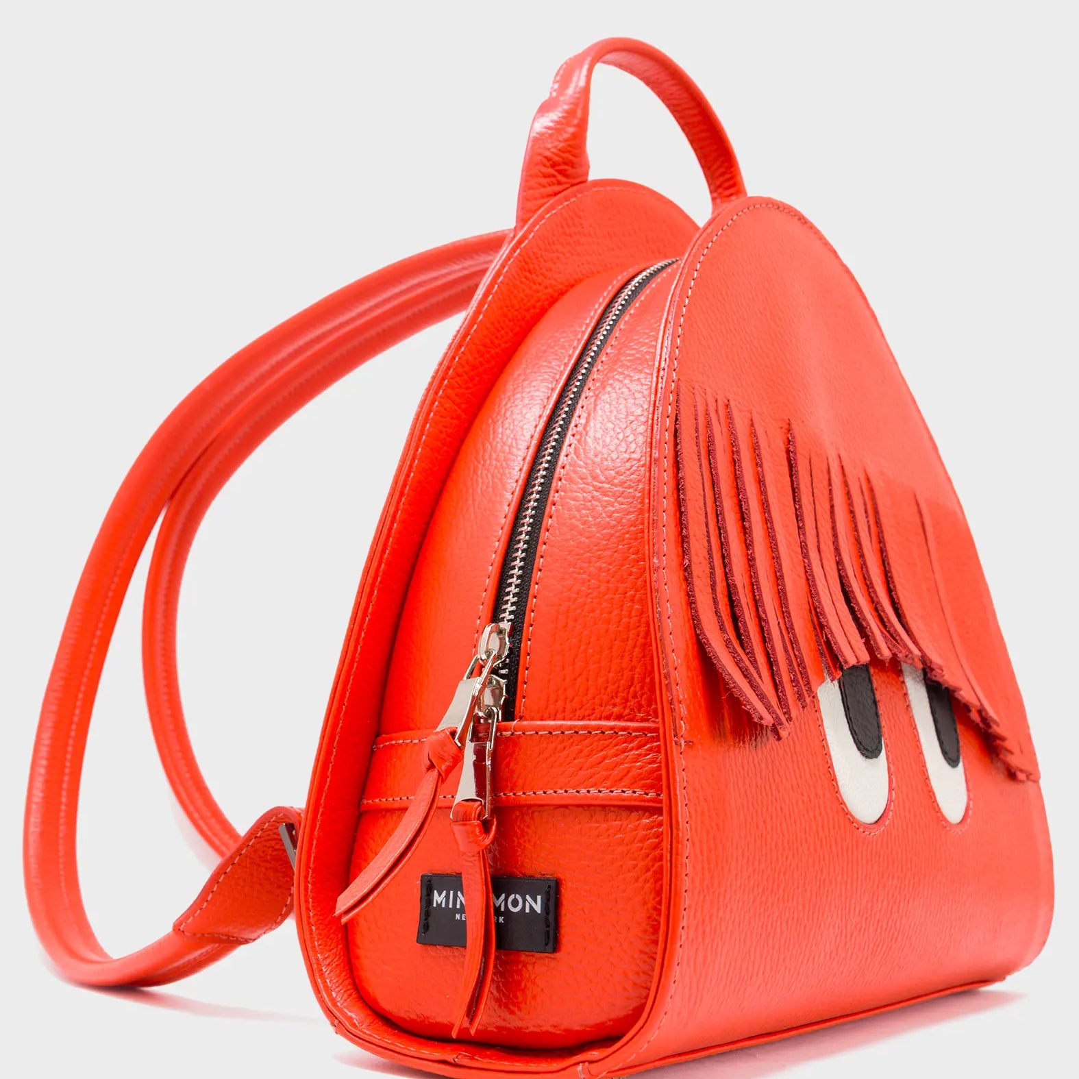 Atsuko The Drop Leather Backpack - Fiesta Red - Side View