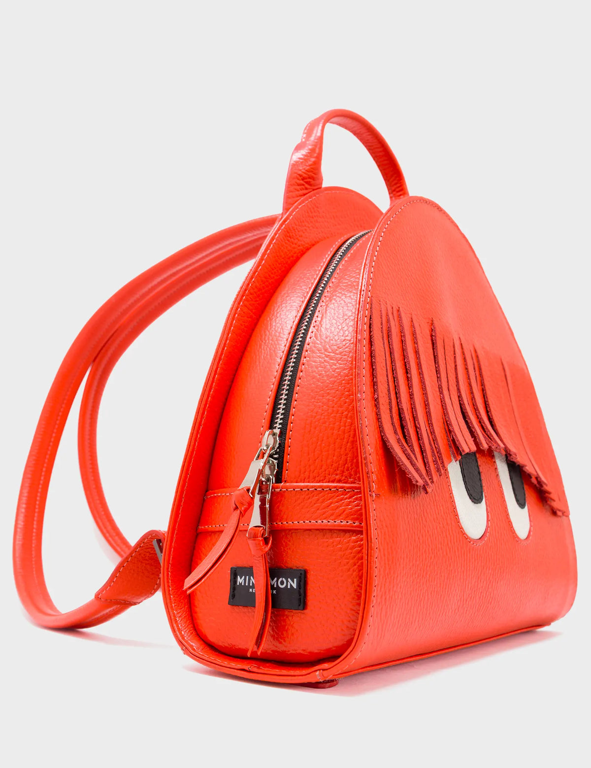 Atsuko The Drop Leather Backpack - Fiesta Red - Side View