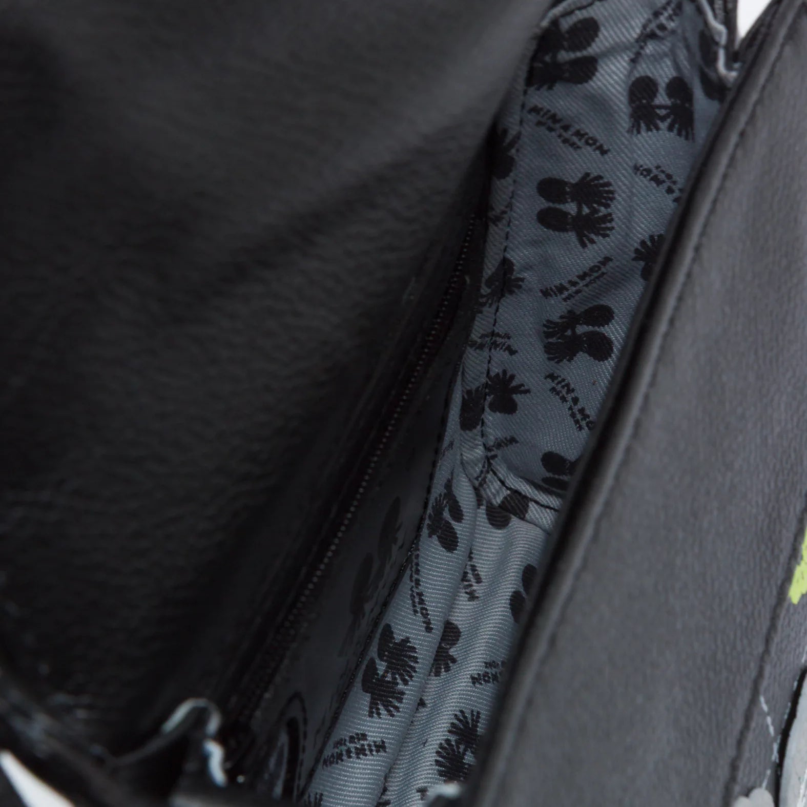 Anastasio Micro Crossbody Handbag Black Leather - Floralia Embroidery Interior