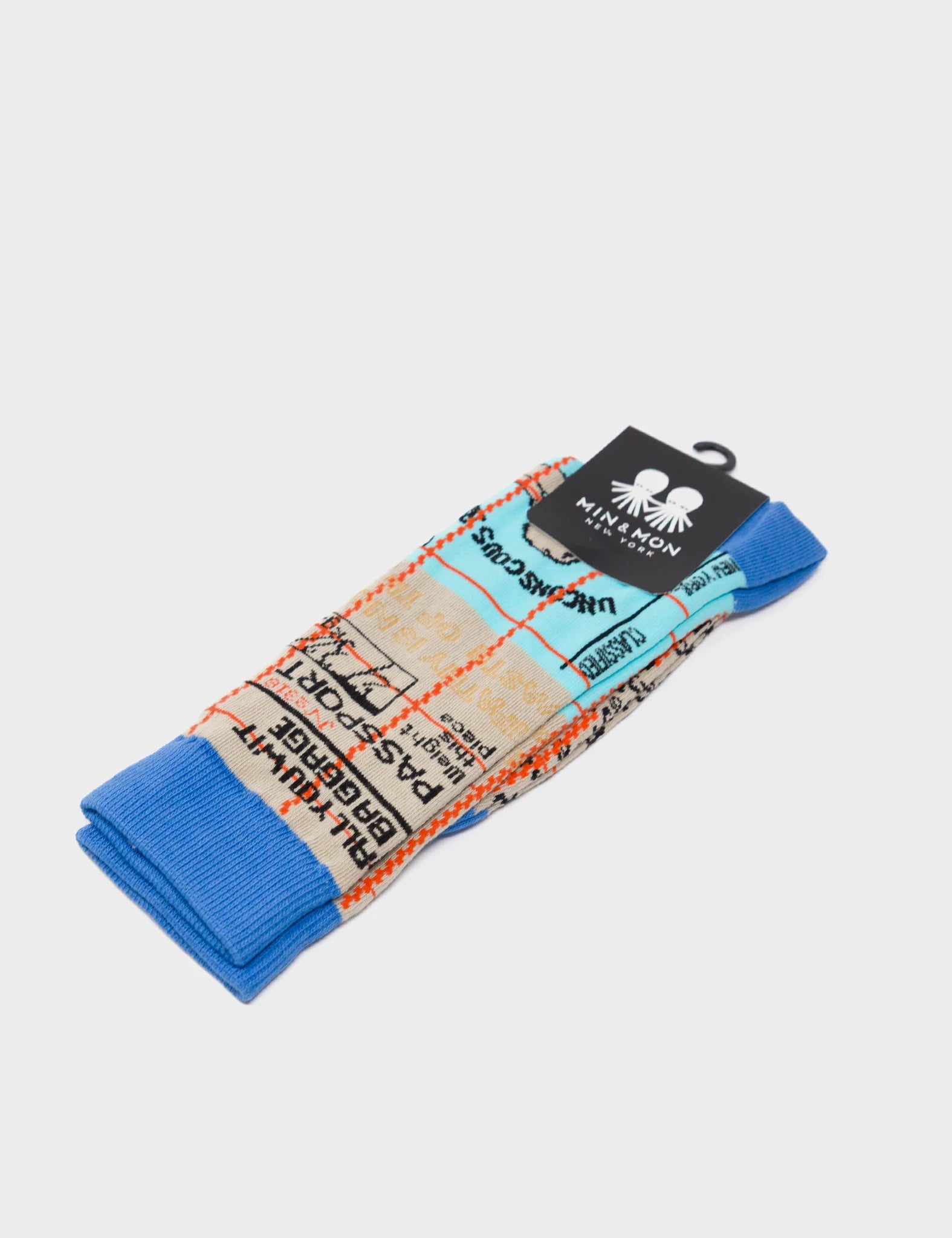 Light Blue and Beige Socks - Kind Type - Package