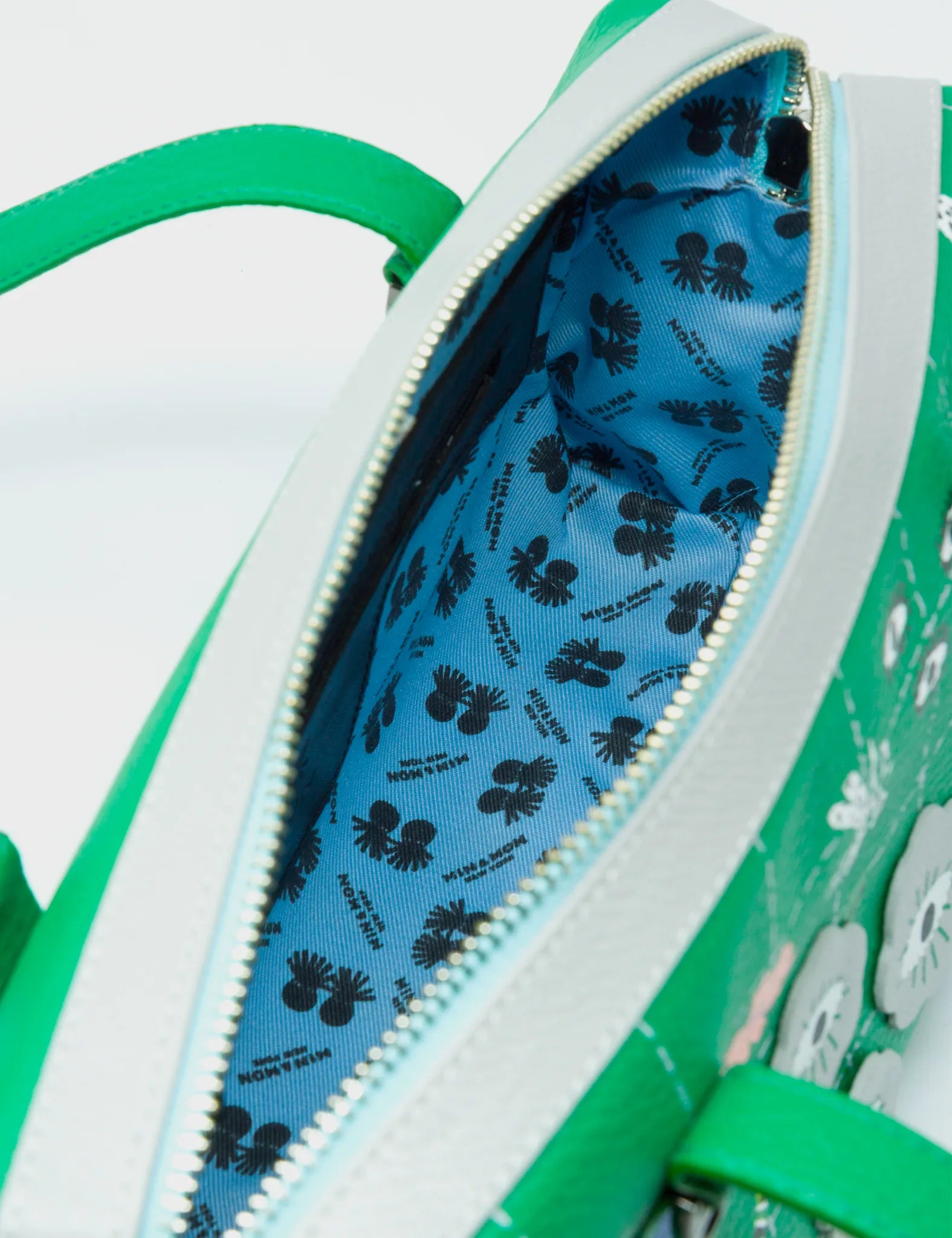 Esther Irish Green Satchel Mini Bag - Floralia Embroidery - Inside View