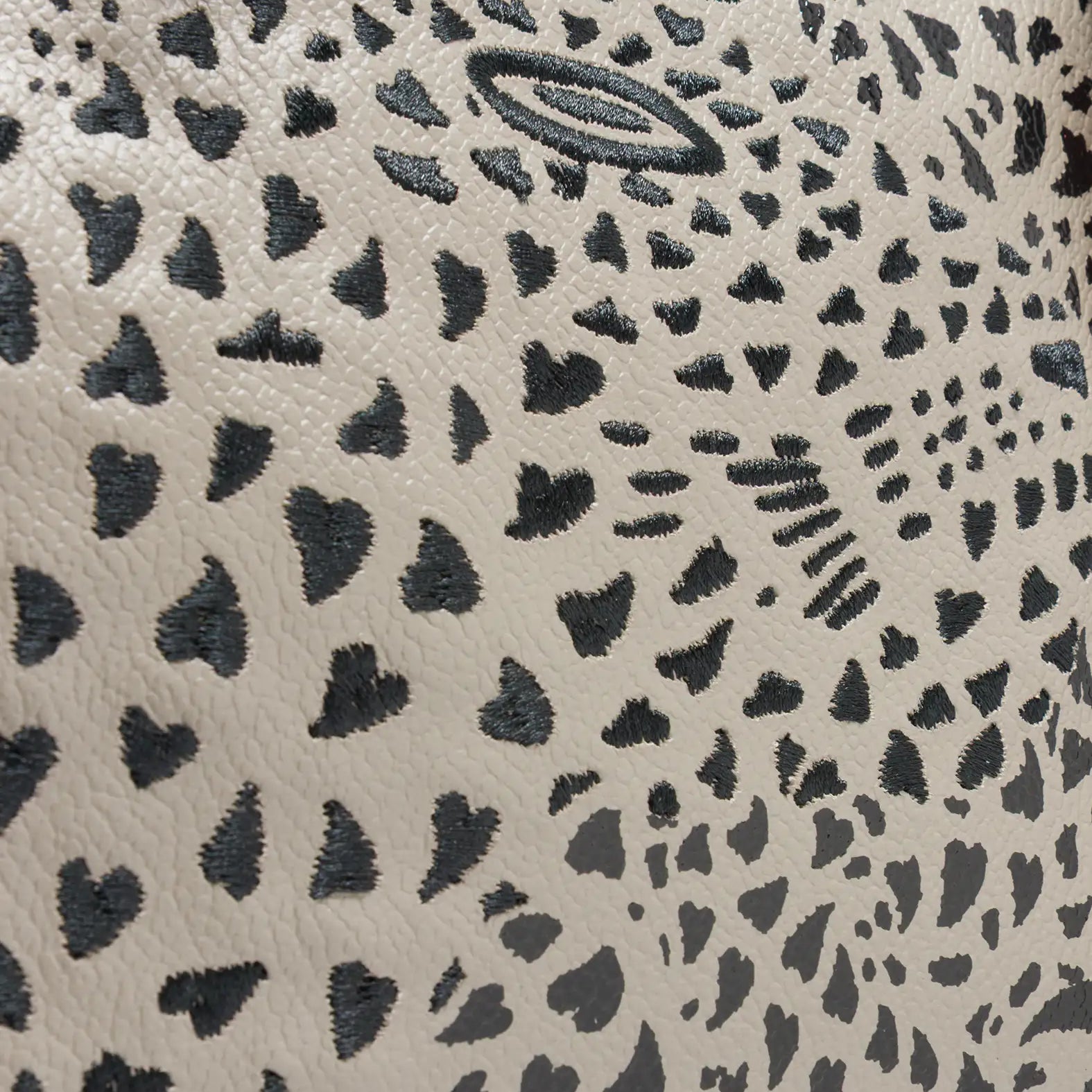 Esther Tuffet Brown Satchel Bag - Retro Tiger Design - Print Detail