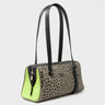 Esther Tuffet Brown Satchel Mini Bag - Retro Tiger Embroidery - Main View