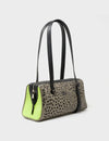 Esther Tuffet Brown Satchel Mini Bag - Retro Tiger Embroidery