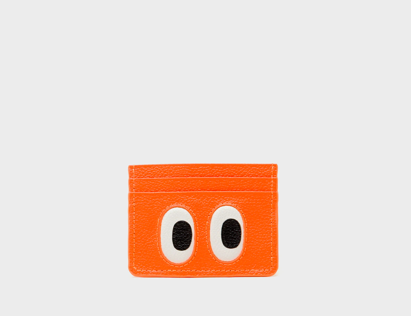 Filium Neon Orange Leather Cardholder - Look Up Design