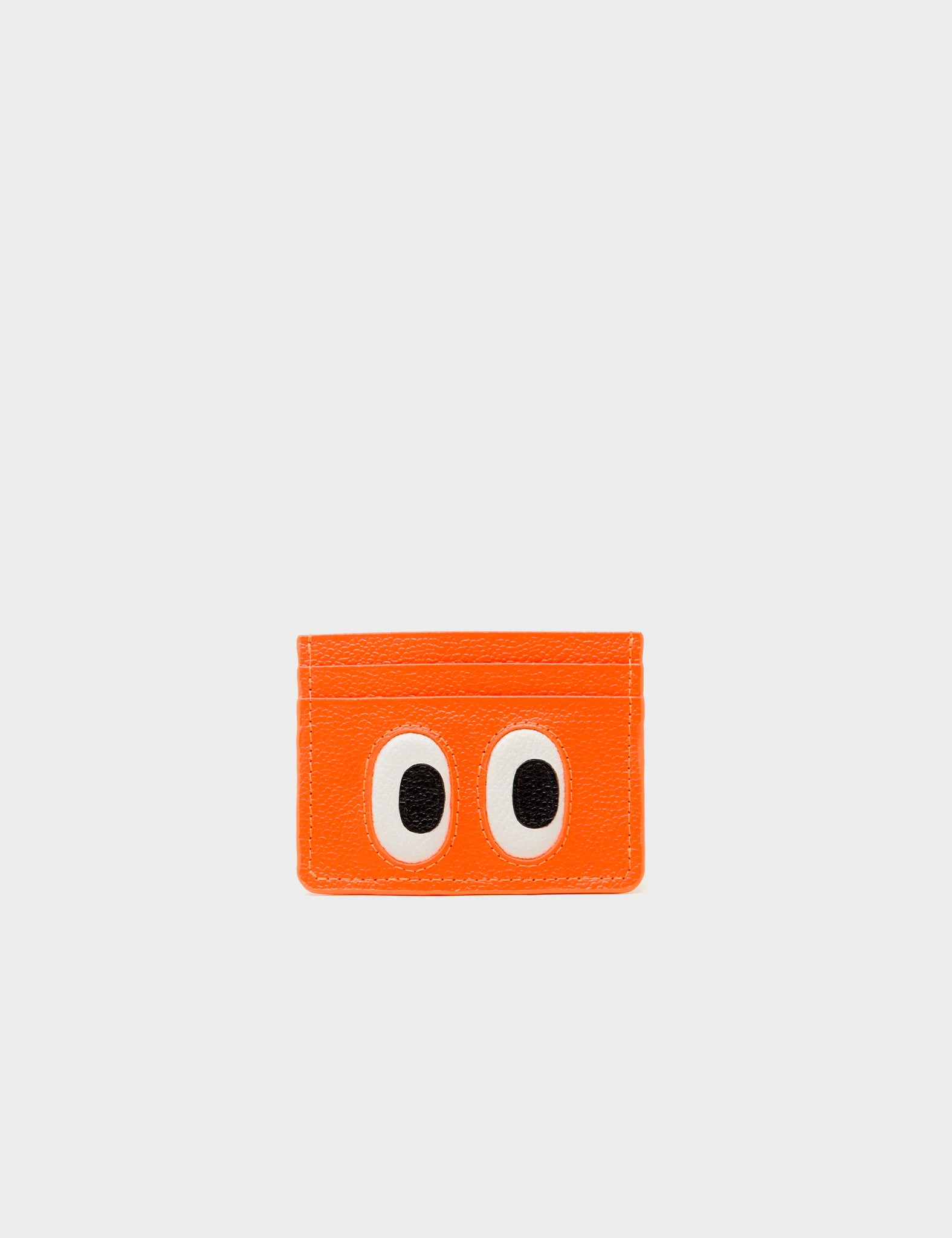 Filium Neon Orange Leather Cardholder - Look Up Design