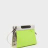 Vali Crossbody Sharp Green Leather Bag - All Over Eyes Embroidery - Main View
