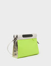 Vali Crossbody Sharp Green Leather Bag - All Over Eyes Embroidery