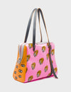 Esther Bubblegum Pink Satchel Bag - Blazing Tiger Print