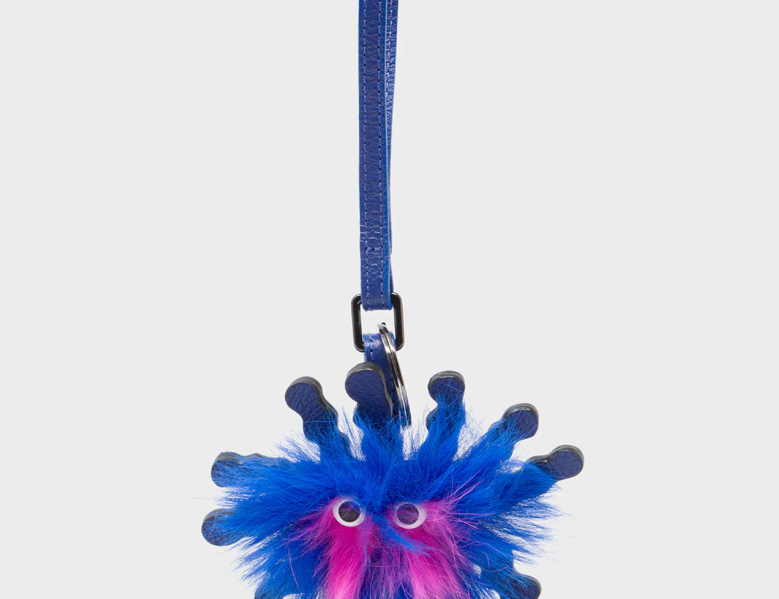 Velvoria - Royal Blue Leather Bag Charm - Front