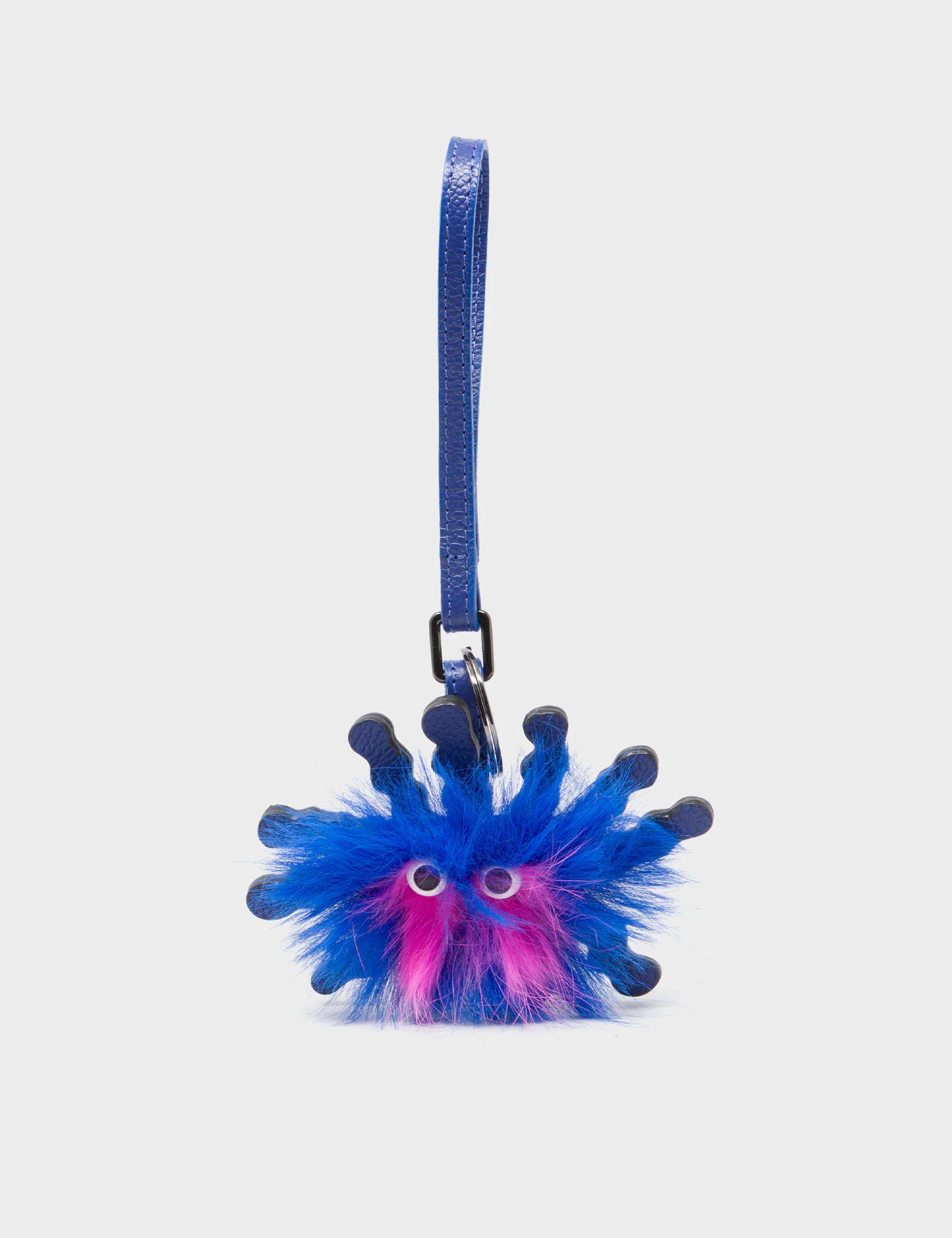 Velvoria - Royal Blue Leather Bag Charm - Front