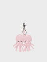 Octopus Twins Charm - Parfait Pink Leather Keychain