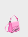 Anastasio Micro Crossbody Handbag Bubblegum Pink Leather - Eyes Embroidery