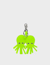 Octotwins Charm - Neon Yellow Leather Keychain