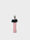 Callie Marie Mayne - Blush Pink and Black Fur Keychain