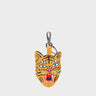 Happy Tiger - Marigold Leather Keychain - Front