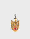 Happy Tiger - Marigold Leather Keychain - Front