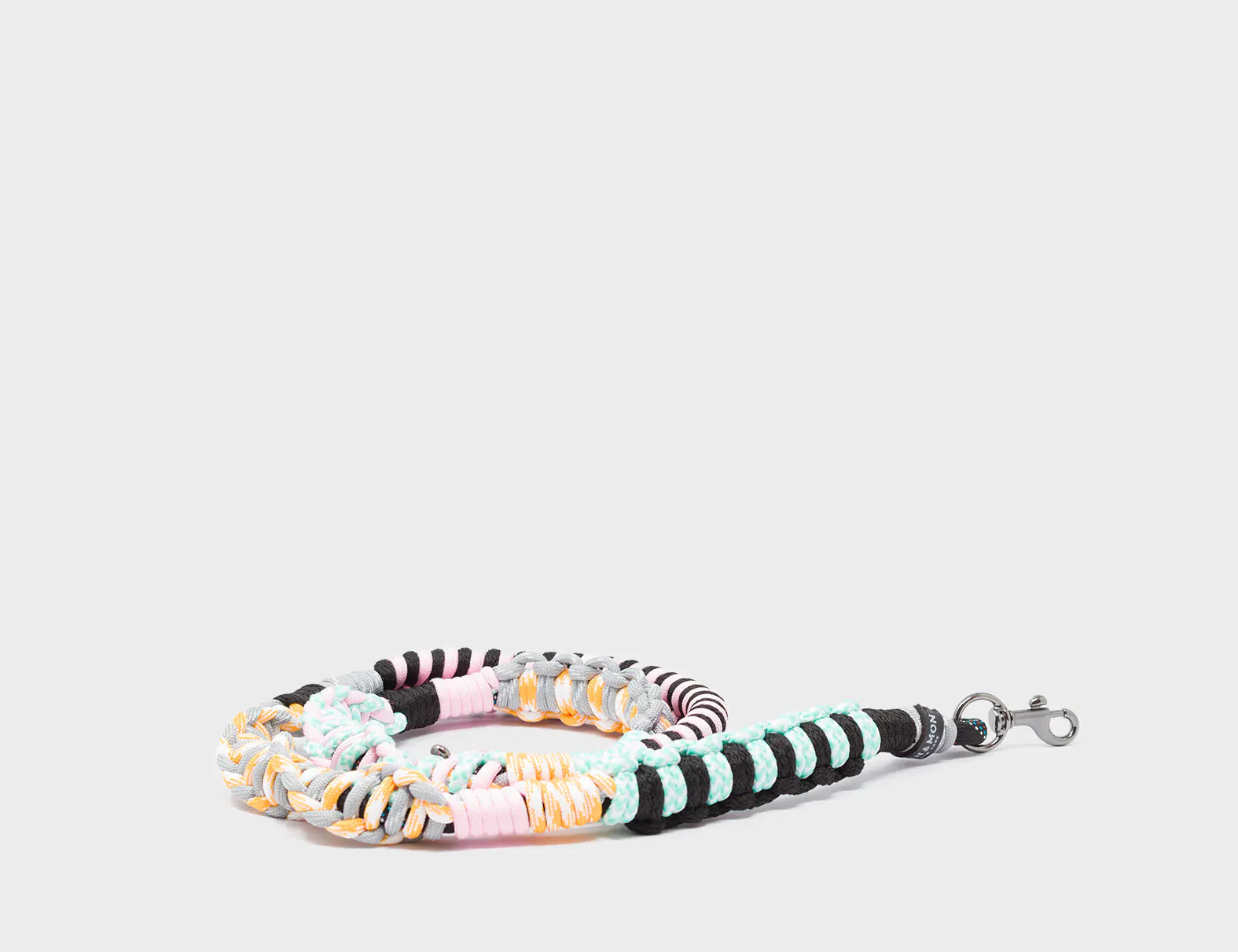 Detachable Shoulder Strap - Yellow, Mint and Gray Handwoven Paracord - Product View