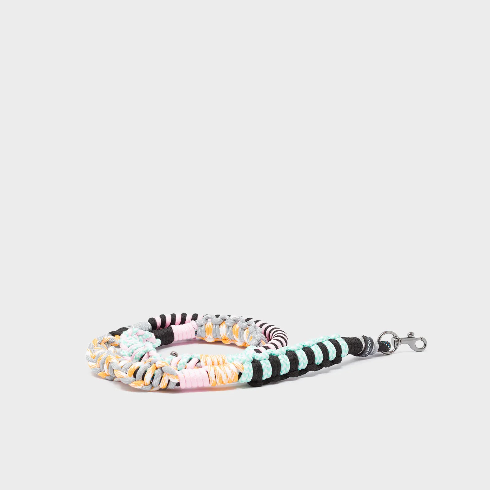 Detachable Shoulder Strap - Yellow, Mint and Gray Handwoven Paracord - Product View