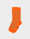 Blazing Orange Socks - All Over Eyes