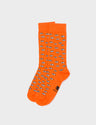 Blazing Orange Socks - All Over Eyes - Left Side View