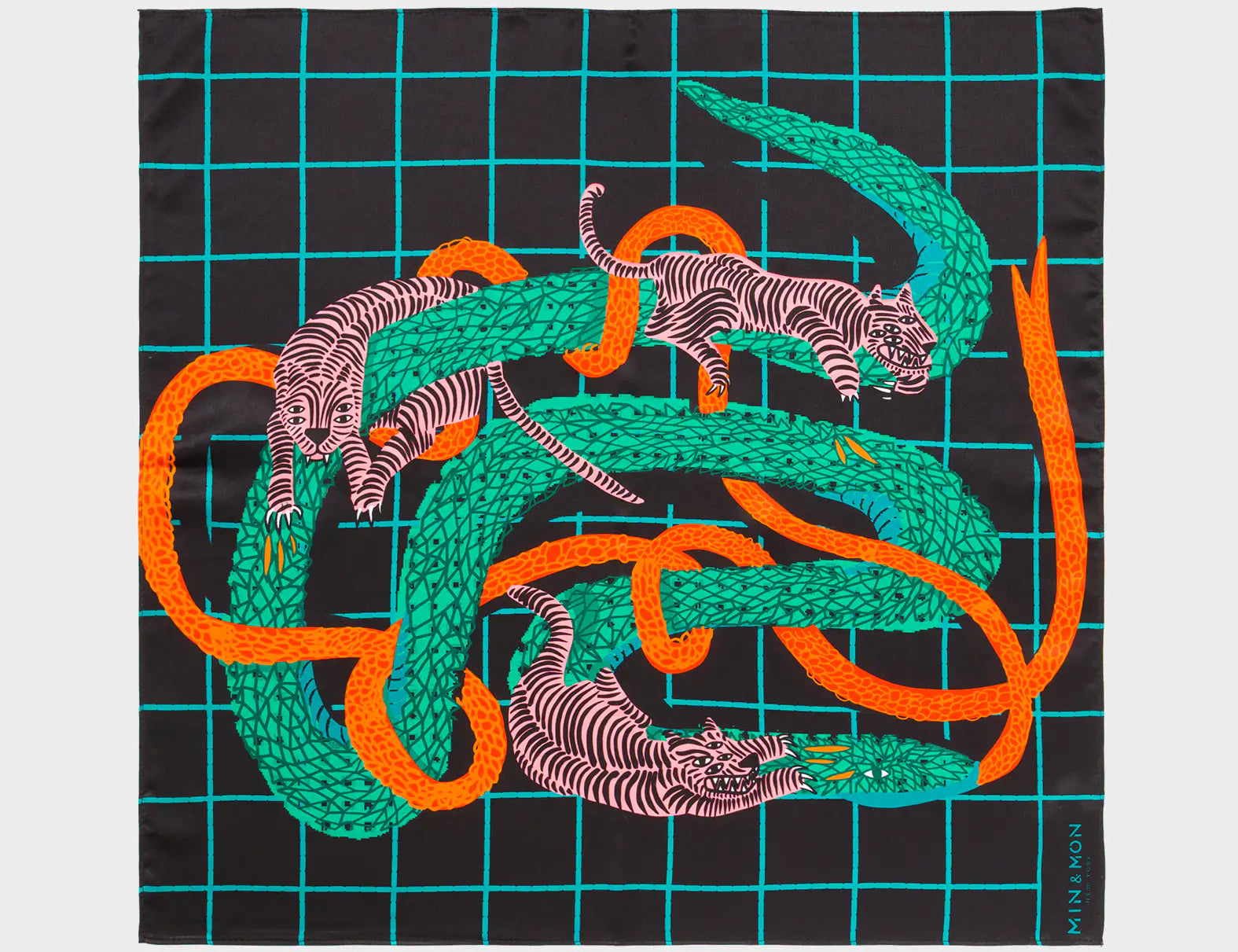 Black Silk Headscarf - Tangle Tales