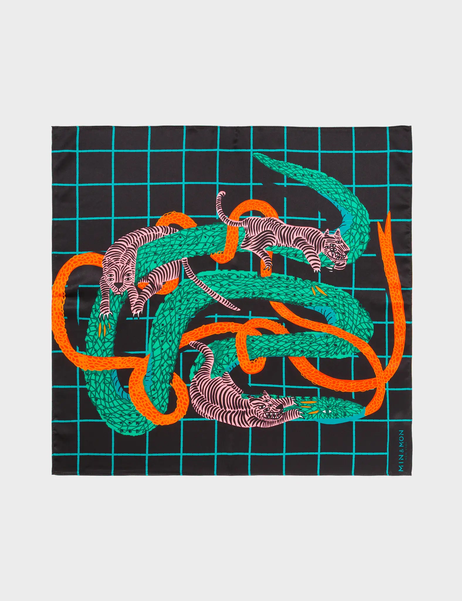 Black Silk Headscarf - Tangle Tales