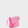 Bruno Mini Crossbody Bubblegum Pink Leather Bag - All Over Eyes Embroidery - Main View
