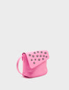 Bruno Mini Crossbody Bubblegum Pink Leather Bag - All Over Eyes Embroidery