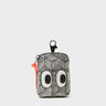 Florence Pouch Charm - Cream Leather Keychain Eyes Engraved - Font view