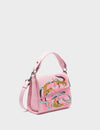 Anastasio Micro Crossbody Handbag Blush Pink Leather - Tangle Rumble Print