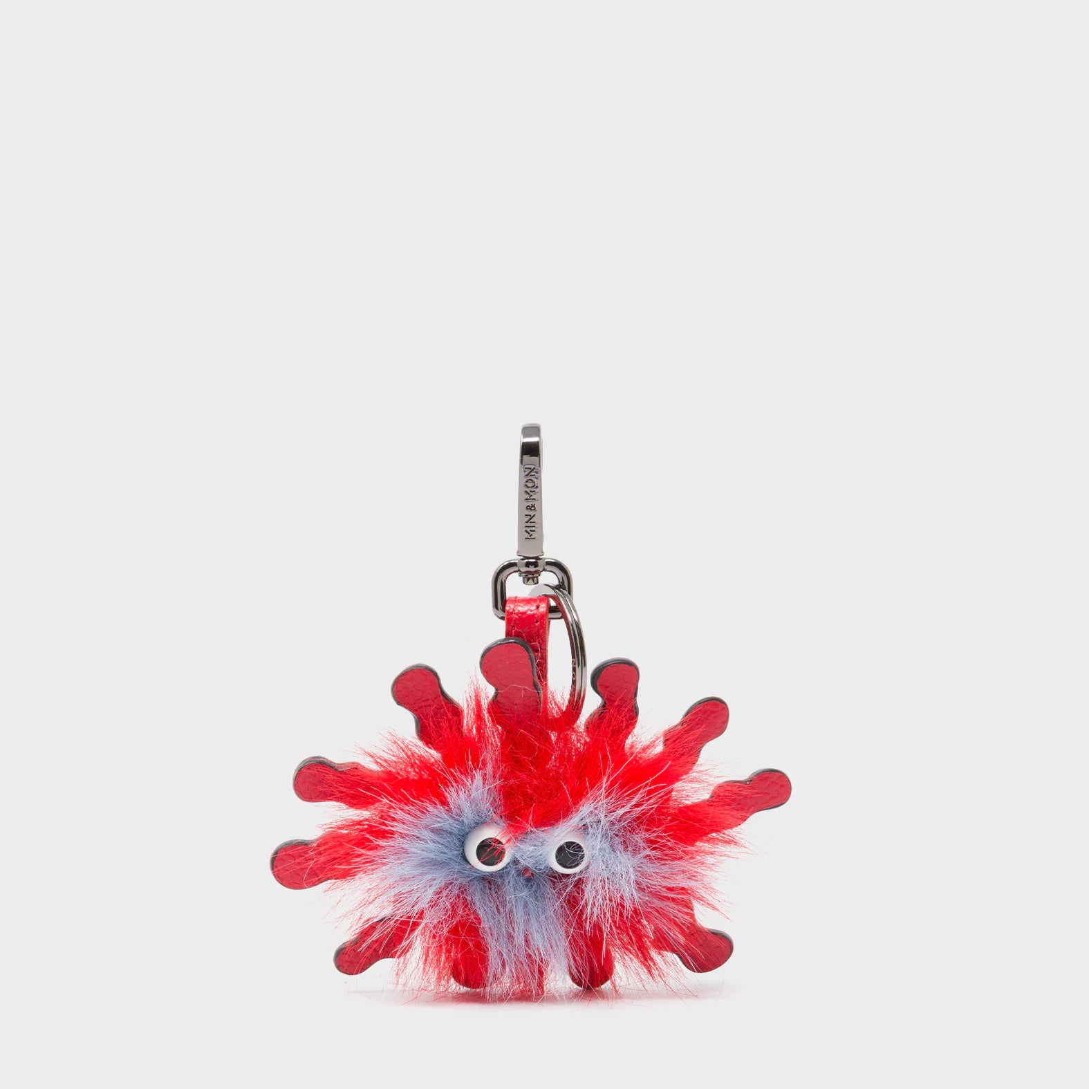 Velvoria Charm - Jester Red Leather Keychain - Front