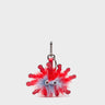 Velvoria Charm - Jester Red Leather Keychain - Front