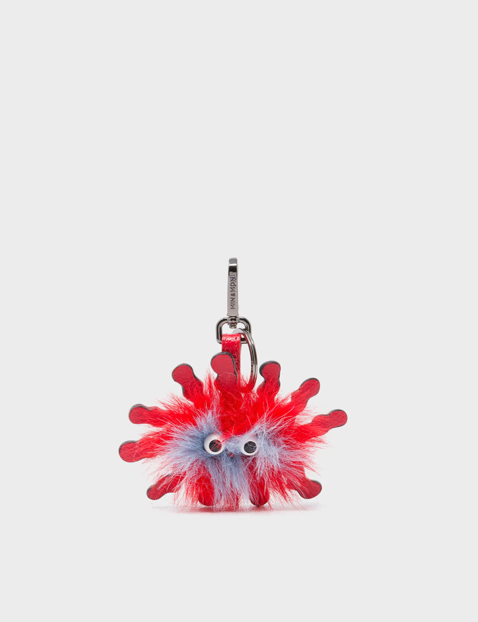 Velvoria Charm - Jester Red Leather Keychain - Front