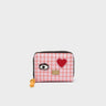 Frodo Parfait Pink Leather Zip Around Wallet - Lovestitch Design - Front