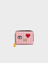 Frodo Parfait Pink Leather Zip Around Wallet - Lovestitch Design