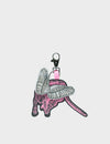 Winged Tiger Leather Charm - Pink