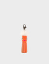 Callie Marie Mayne - Neon Orange and White Fur Keychain