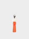 Calamari Charm - Neon Orange and White Fur Keychain
