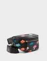 Harold Fanny Pack Black Leather - Happy Clouds Embroidery  - Main