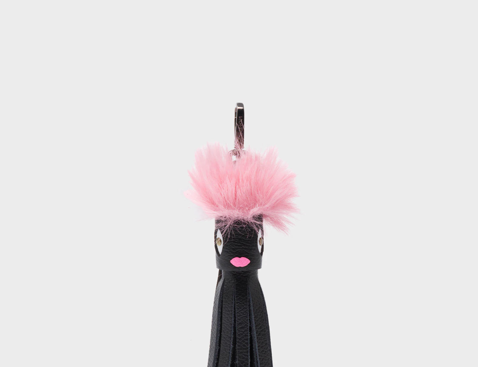 Callie Marie Mayne - Black Leather and Pink Faux Fur - Main View