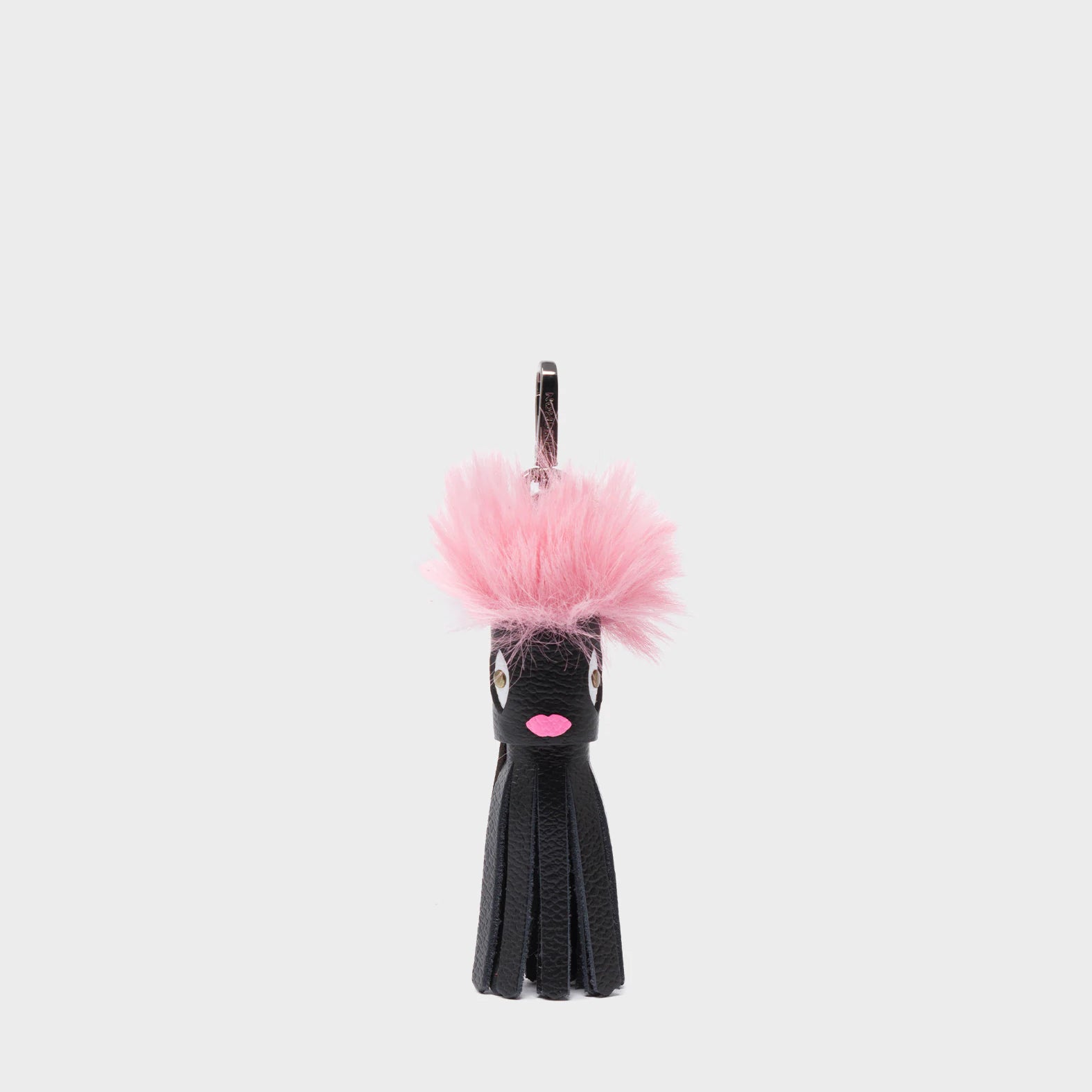 Callie Marie Mayne - Black Leather and Pink Faux Fur - Main View