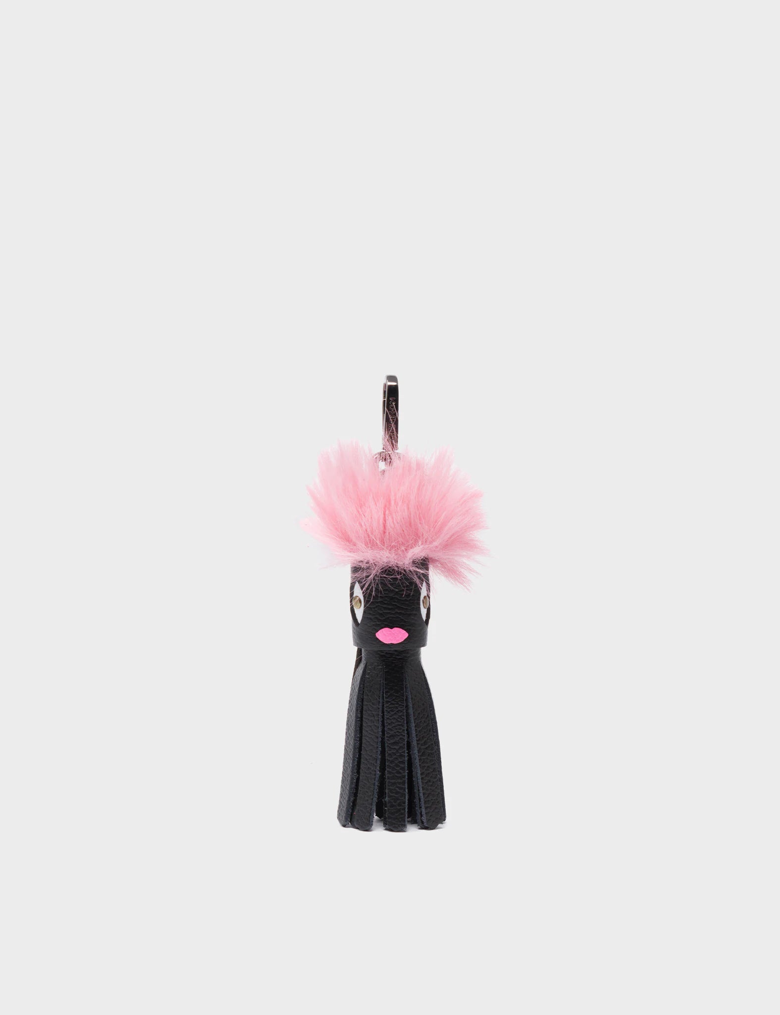 Callie Marie Mayne - Black Leather and Pink Faux Fur - Main View