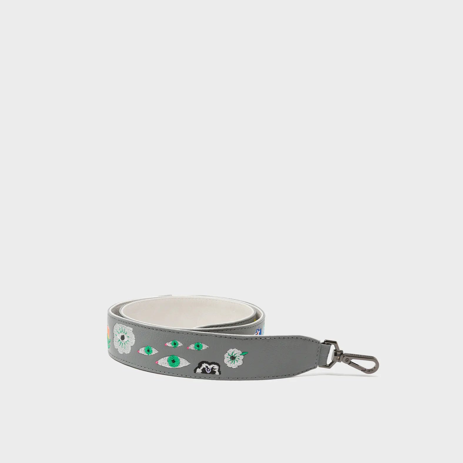 Detachable Gray Leather Shoulder Strap - Floralia Embroidery  - How to Pack it