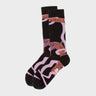 Black and Pink Socks - Tangle Tales - Side view